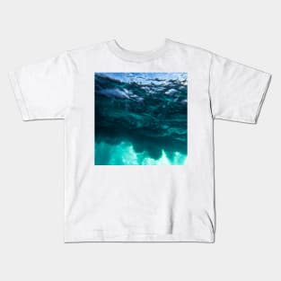 Blue Ocean Waves Kids T-Shirt